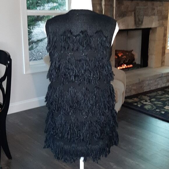 Xhilaration Black Fringe Vest - Picture 3 of 8
